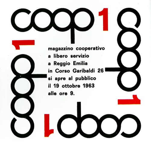 Manifesto-per-l’inaugurazione-del-primo-magazzino-COOP-a-Reggio-Emilia-con-il-logo-disegnato-da-Albe-Steiner-1963