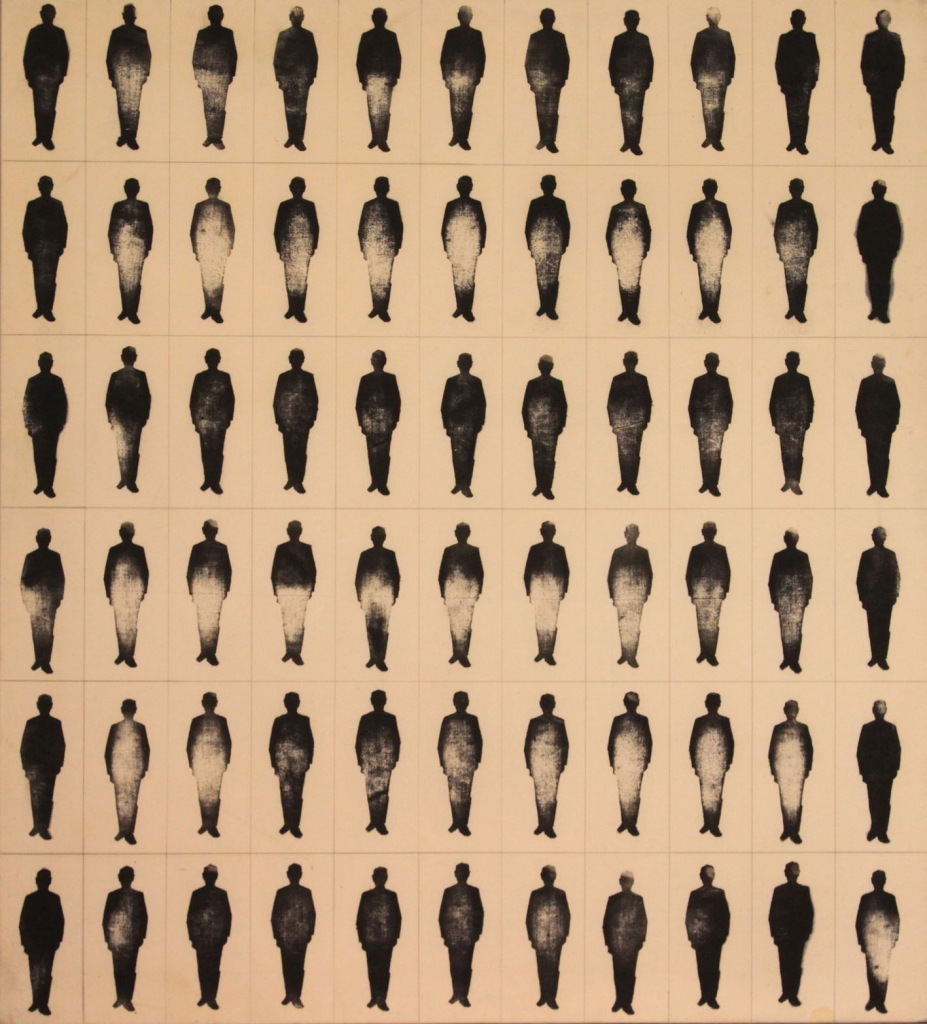 Ultimo giorno, 1963, acrilico su tela, 100x90 cm, coll. BoniSpatafora